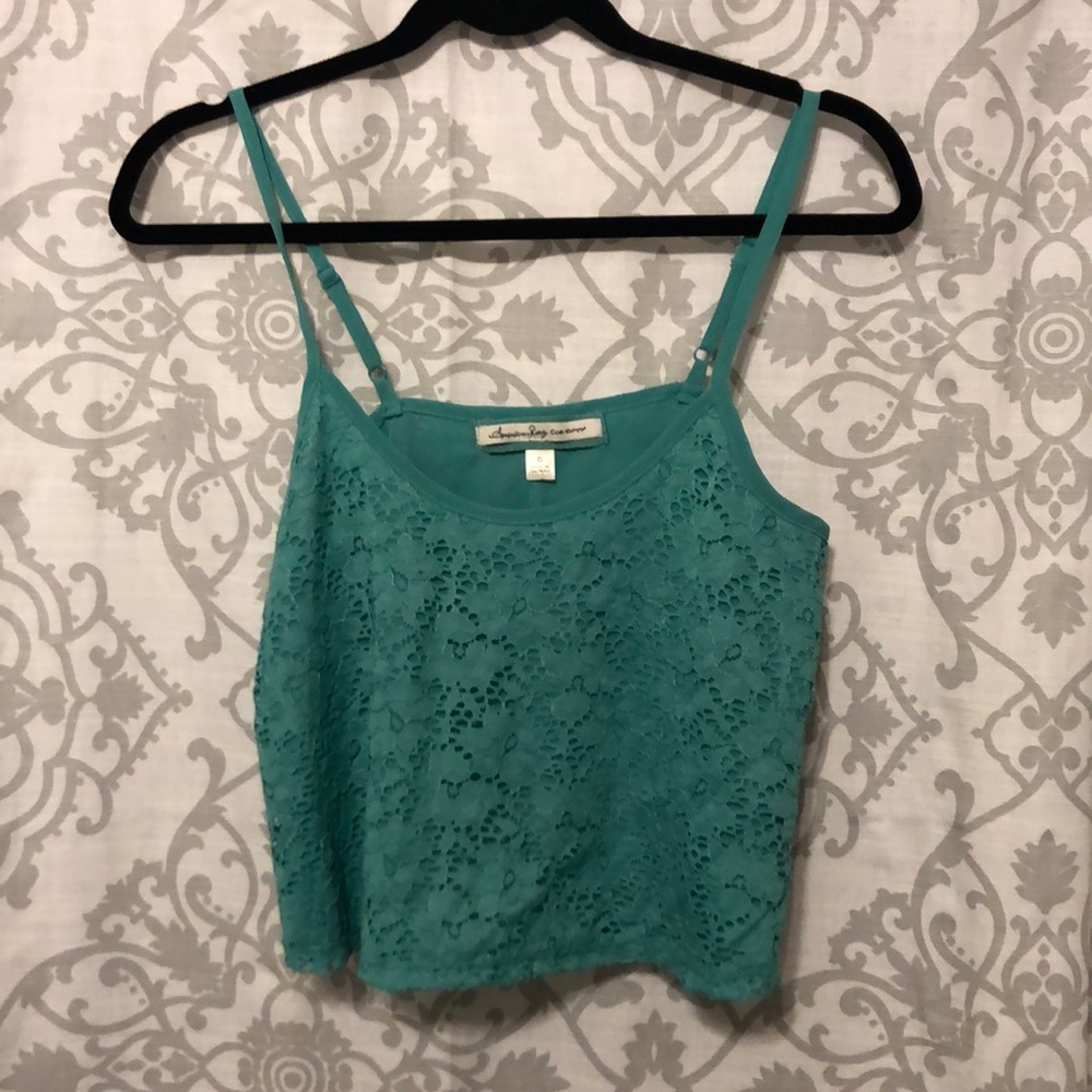 American Rag teal crop top